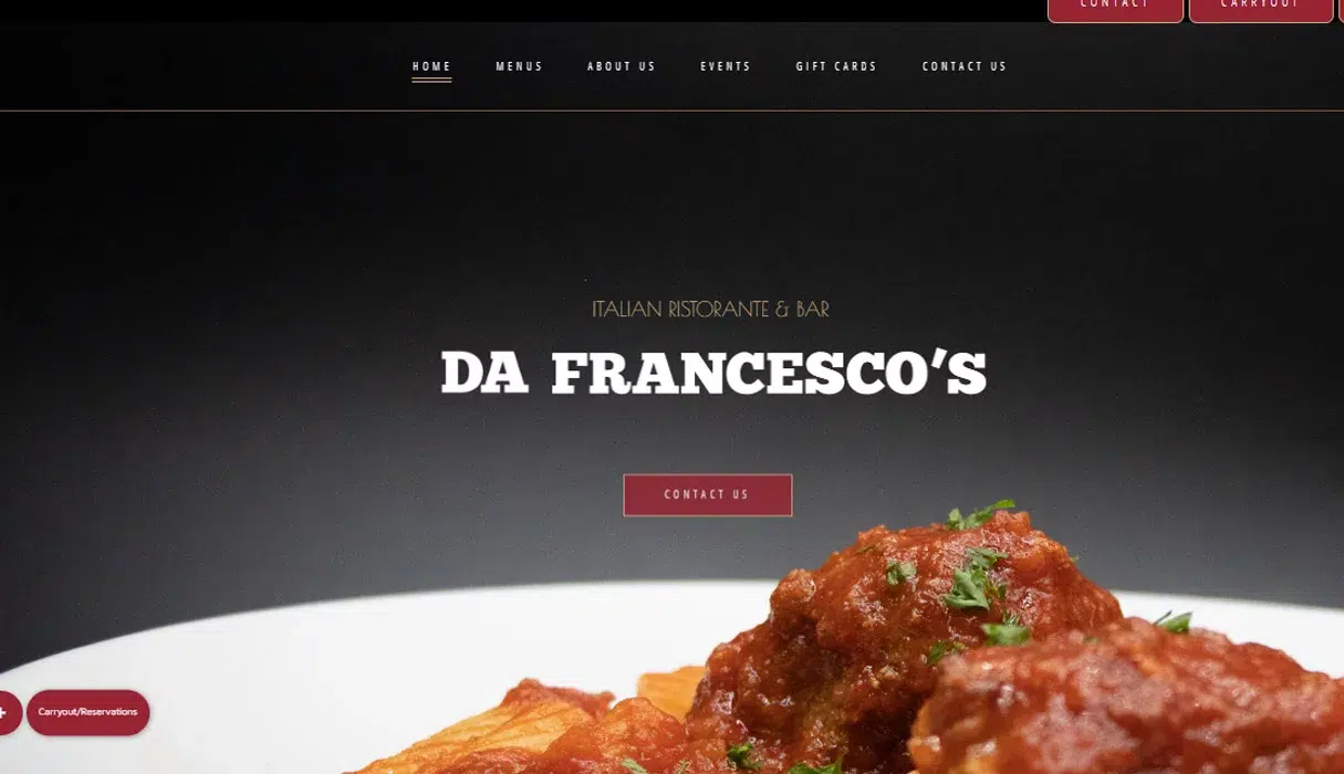 وبگاه رستوران Da Francesco